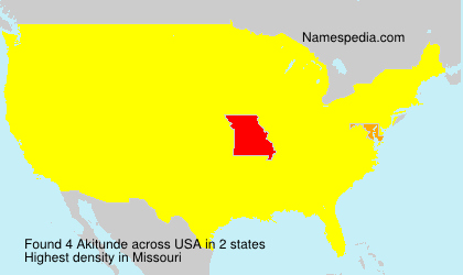 Surname Akitunde in USA