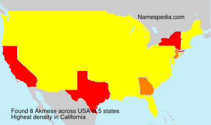 Surname Akmese in USA