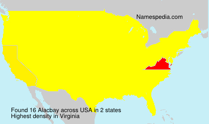Surname Alacbay in USA