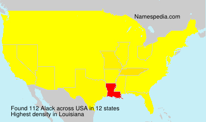Surname Alack in USA