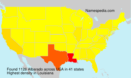 Surname Albarado in USA