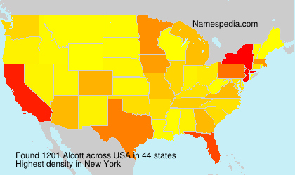 Surname Alcott in USA