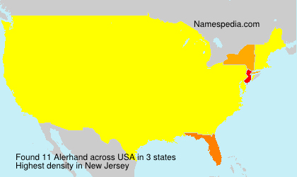 Surname Alerhand in USA