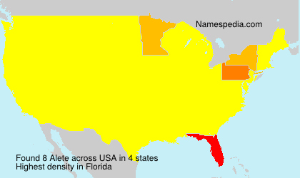 Surname Alete in USA