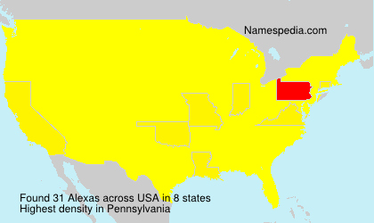 Surname Alexas in USA