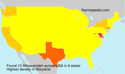 Surname Alhawamdeh in USA
