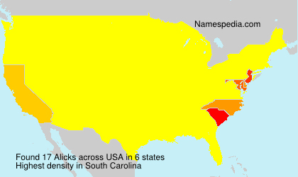 Surname Alicks in USA