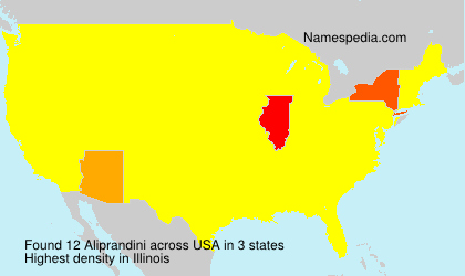 Surname Aliprandini in USA
