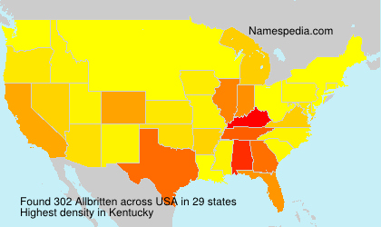 Surname Allbritten in USA