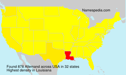 Surname Allemand in USA