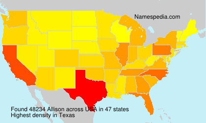 Surname Allison in USA