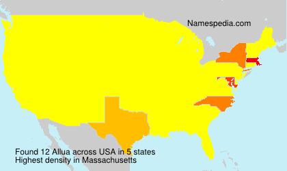 Surname Allua in USA