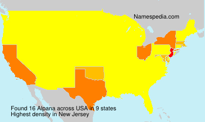 Surname Alpana in USA
