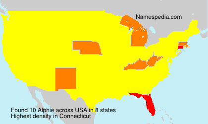 Surname Alphie in USA