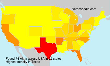 Surname Altha in USA