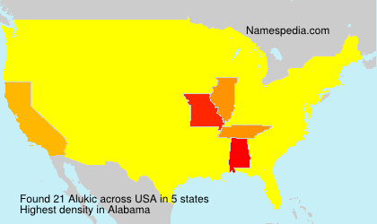 Surname Alukic in USA