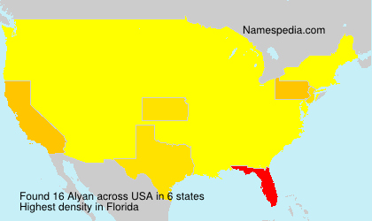 Surname Alyan in USA