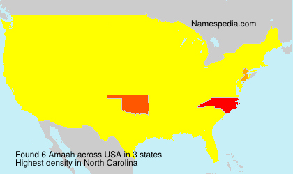 Surname Amaah in USA