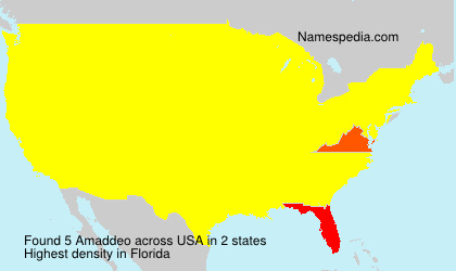 Surname Amaddeo in USA