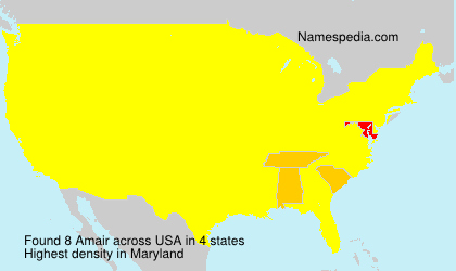 Surname Amair in USA