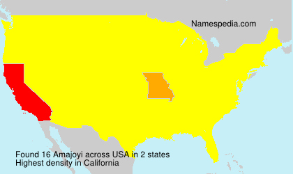 Surname Amajoyi in USA