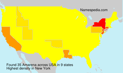 Surname Amarena in USA