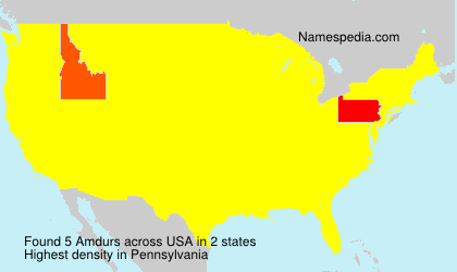 Surname Amdurs in USA