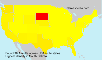 Surname Amiotte in USA