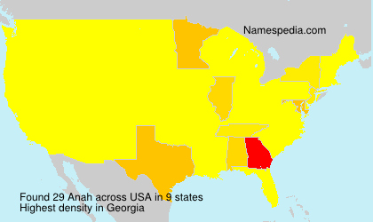 Surname Anah in USA