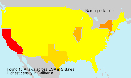 Surname Anaida in USA