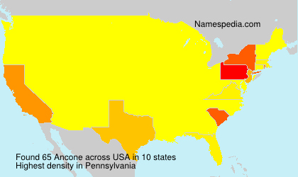 Surname Ancone in USA