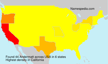 Surname Andermatt in USA