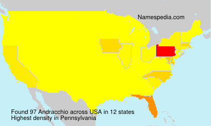 Surname Andracchio in USA