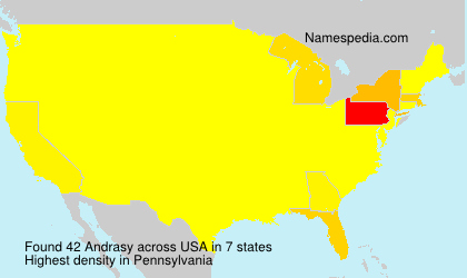 Surname Andrasy in USA