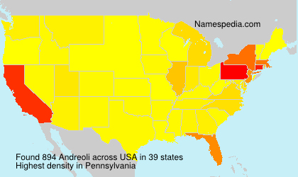 Surname Andreoli in USA