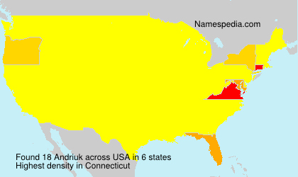Surname Andriuk in USA