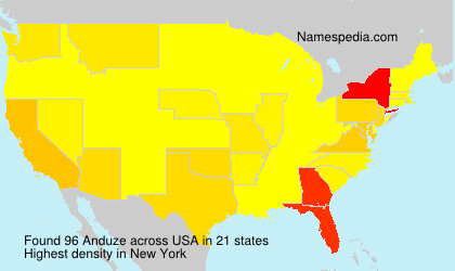 Surname Anduze in USA