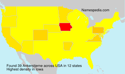 Surname Ankerstjerne in USA