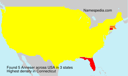 Surname Anneser in USA