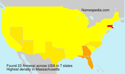 Surname Annessi in USA