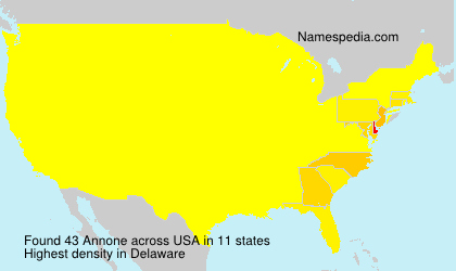 Surname Annone in USA