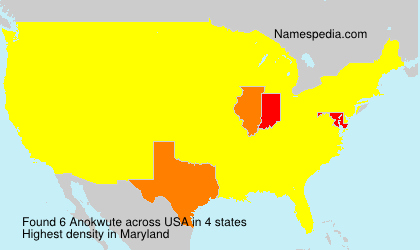 Surname Anokwute in USA