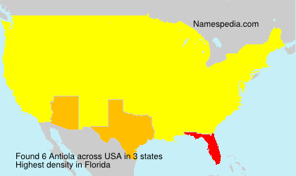 Surname Antiola in USA