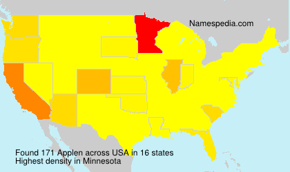 Surname Applen in USA