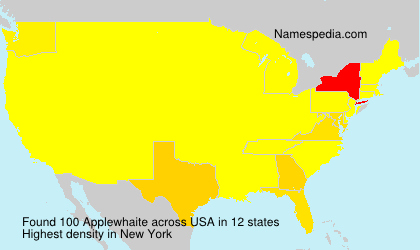 Surname Applewhaite in USA