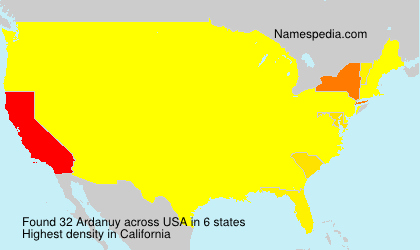 Surname Ardanuy in USA