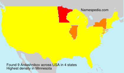 Surname Ardashnikov in USA