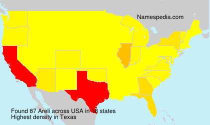 Surname Areli in USA