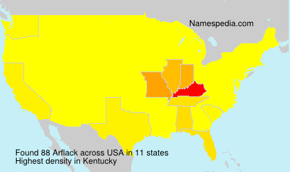 Surname Arflack in USA