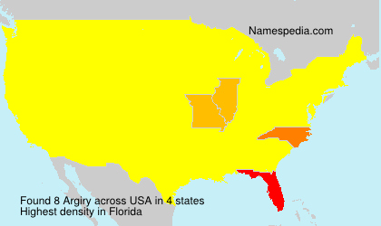 Surname Argiry in USA